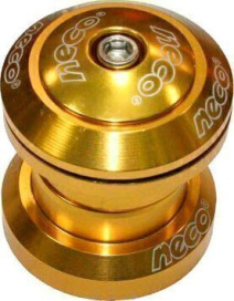 Рулевая колонка NECO H711 1-1/8" A-Head алюм+сталь картридж подшипники СВВ-21 золотой